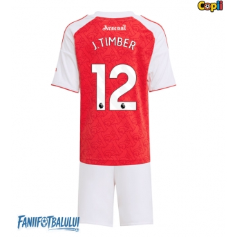 Arsenal Jurrien Timber #12 Echipament de Fotbal Replică 2025-26 Copii Acasa (+ Șorturi)